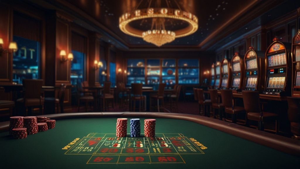 Casino-Tisch mit Bonusbedingungen, Umsatzanzeige und Auszahlungsgrenzen